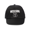 Moschino Kids Black Double Smiley Logo Cap kids hats Moschino   