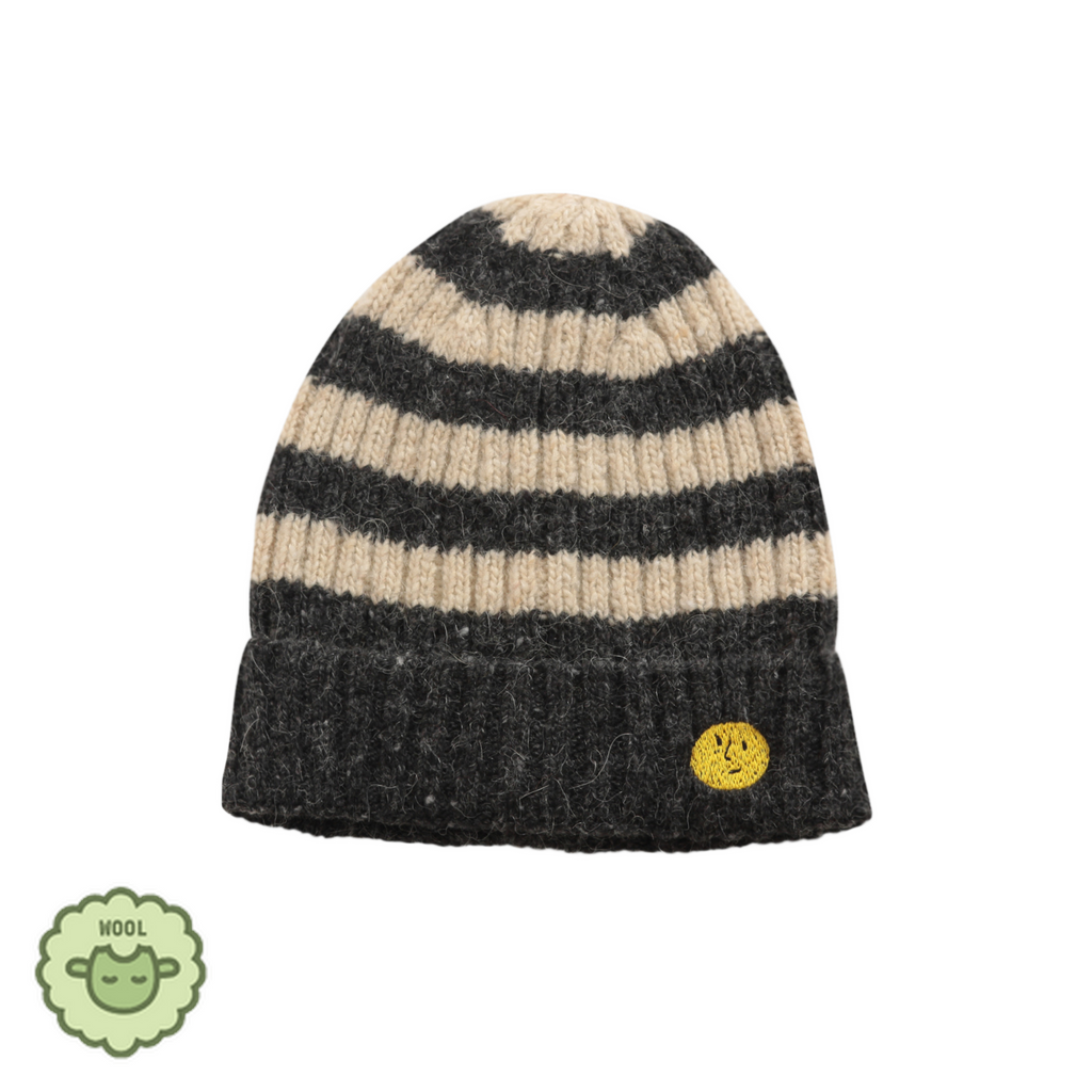 Bobo Choses Wool-mix Striped Beanie - Crown Forever