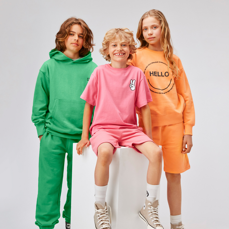 Molo Kids Memphis Papaya Orange Unisex Sweatshirt kids sweatshirts Molo Kids   