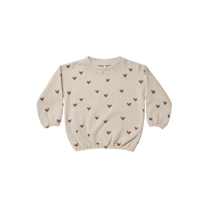 Rylee + Cru Baby Slouchy Pullover Hearts kids long sleeve t shirts Rylee And Cru   