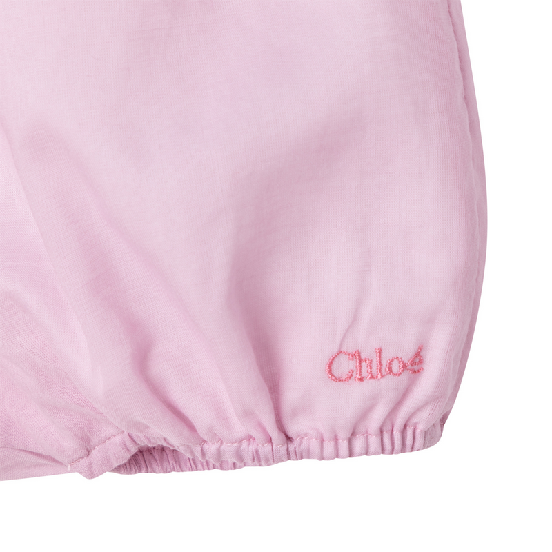 Chloé Kids Baby Girl Lilac Onesie Pink