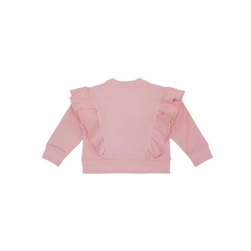 Moschino Baby Pink Bow Bear Ruffles Long Sleeve Shirt kids long sleeve t shirts Moschino   