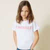 TWINSET Girl Pink Logo T Shirt kids T shirts TWINSET   