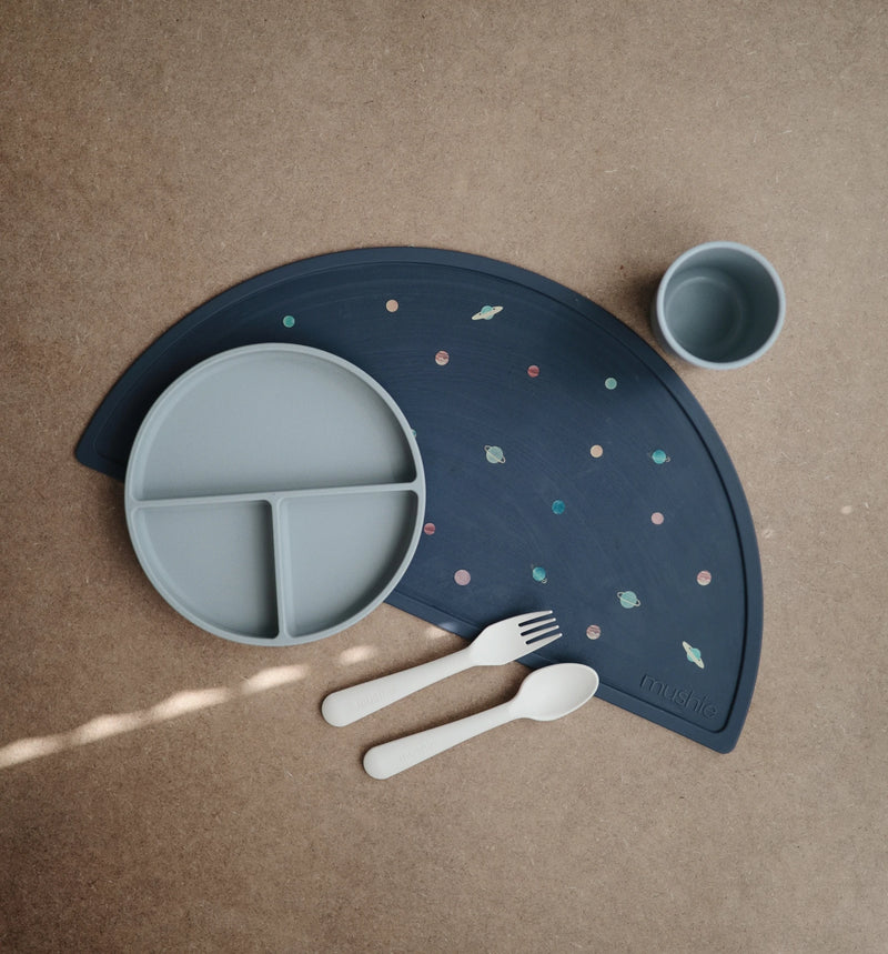 Mushie Baby Silicone Place Mat Planets baby place mat Mushie   