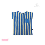 Papu Stories Organic Pocket Blue Stripes T Shirt - Crown Forever