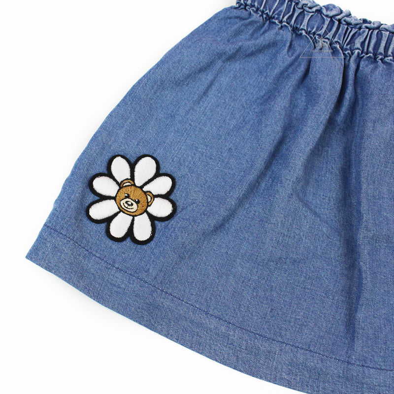 Moschino Baby Girl Teddy Bear Daisy Flower Skirt kids skirts Moschino   