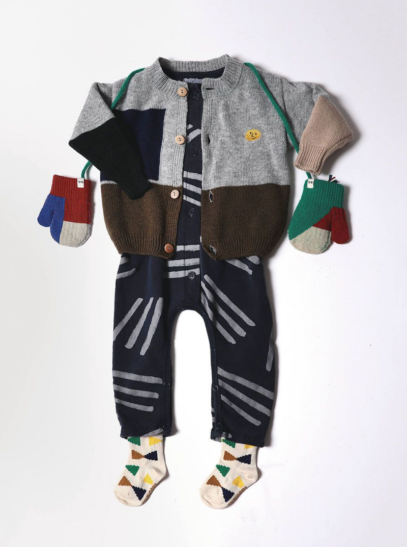 Bobo Choses Ecru Geometric baby socks