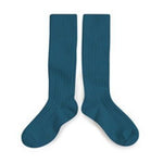 Collegien La Haute Ribbed Knee-High Socks- Joli Paon - Crown Forever