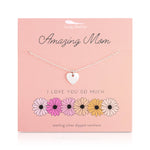 Lucky Feather Spring Celebrations Necklace - MOM - I love you