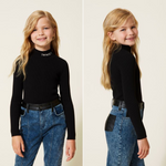 TWINSET Turtleneck Jumper With Embroidered Logo kids tops TWINSET   