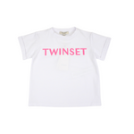 TWINSET Girl Pink Logo T Shirt