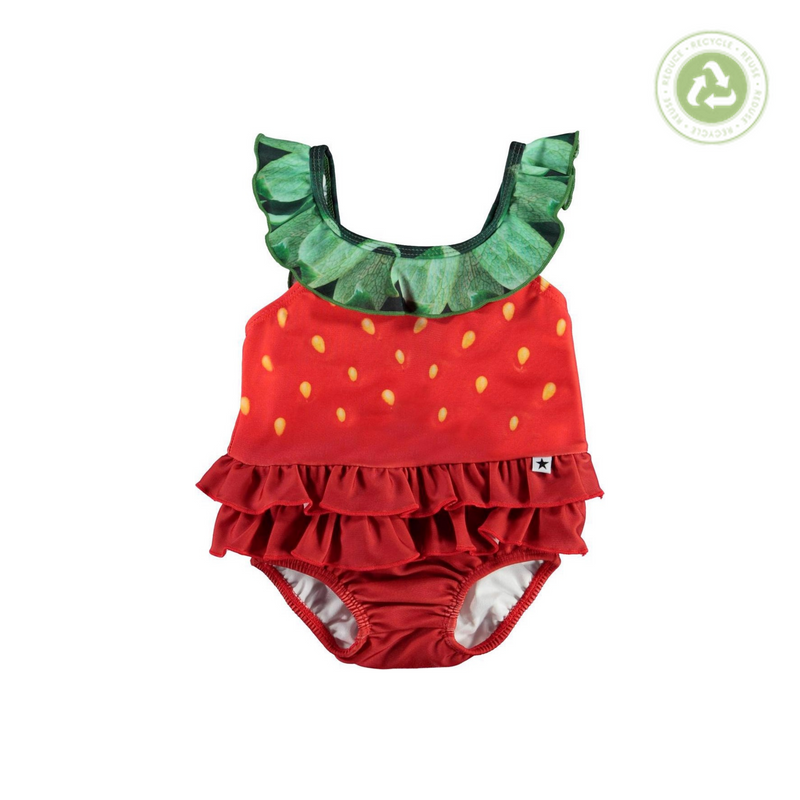 Molo Kids Babygirl Nalani Strawberry Swimsuit kids swimwear one-pieces Molo Kids   