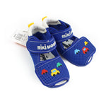 Miki House Logo Touch Strap Blue Sandals kids shoes Miki House   