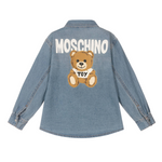 Moschino Kids logo-print long-sleeve denim shirt kids shirts Moschino   