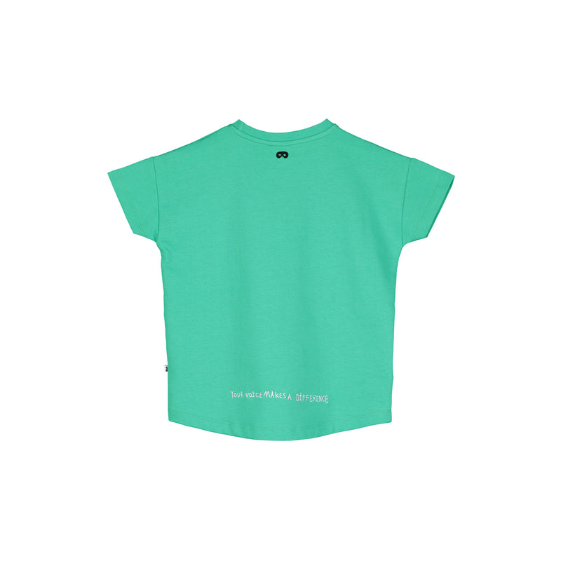 Beau Loves Short Sleeve Square Sweater, Green, Love Forever Garland - Crown Forever