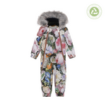 Molo Kids Pyxis Fur Still Life Baby Functional Snowsuit - Crown Forever