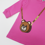 Moschino Baby Long Sleeve With Bear Bag Dress kids dresses Moschino   