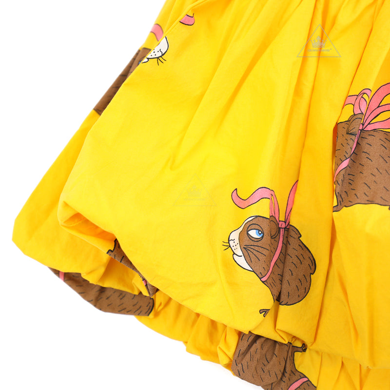 Mini Rodini Posh Guinea Pig Baloon Shirt Yellow kids skirts Mini Rodini   