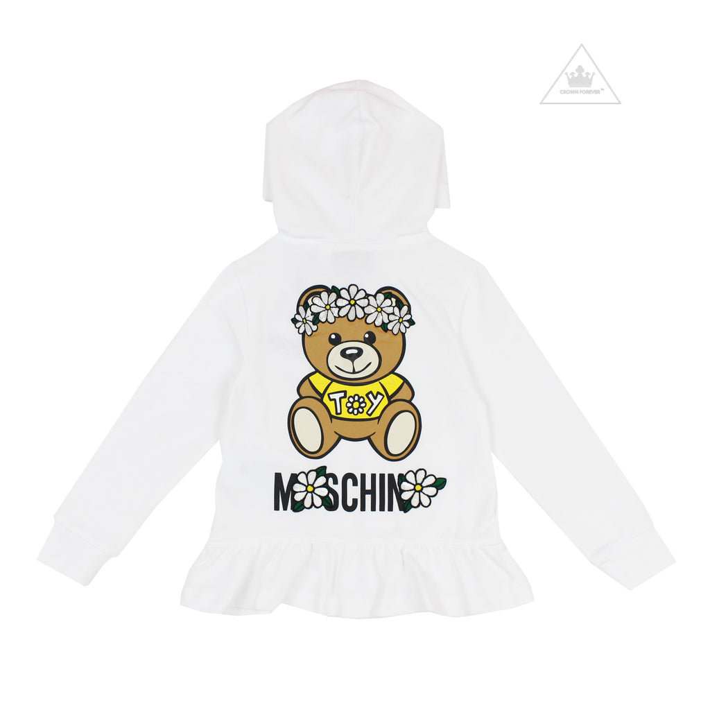 Moschino Kids Girl Ruffles Flower Bear Sweatshirt kids sweatshirts Moschino   