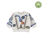 Molo Kids Disc Be Astronaut NASA Baby Sweatshirt kids sweatshirts Molo Kids   