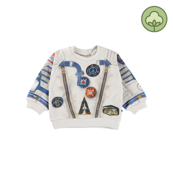 Molo Kids Disc Be Astronaut NASA Baby Sweatshirt – Crown Forever