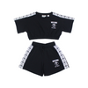 Moschino Kids Girl's 2-Piece Milano Monogram Tape T-Shirt & Short Set kids tops+bottoms sets Moschino   