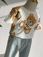 Moschino Kids Teddy All Over Print T-Shirt kids T shirts Moschino   