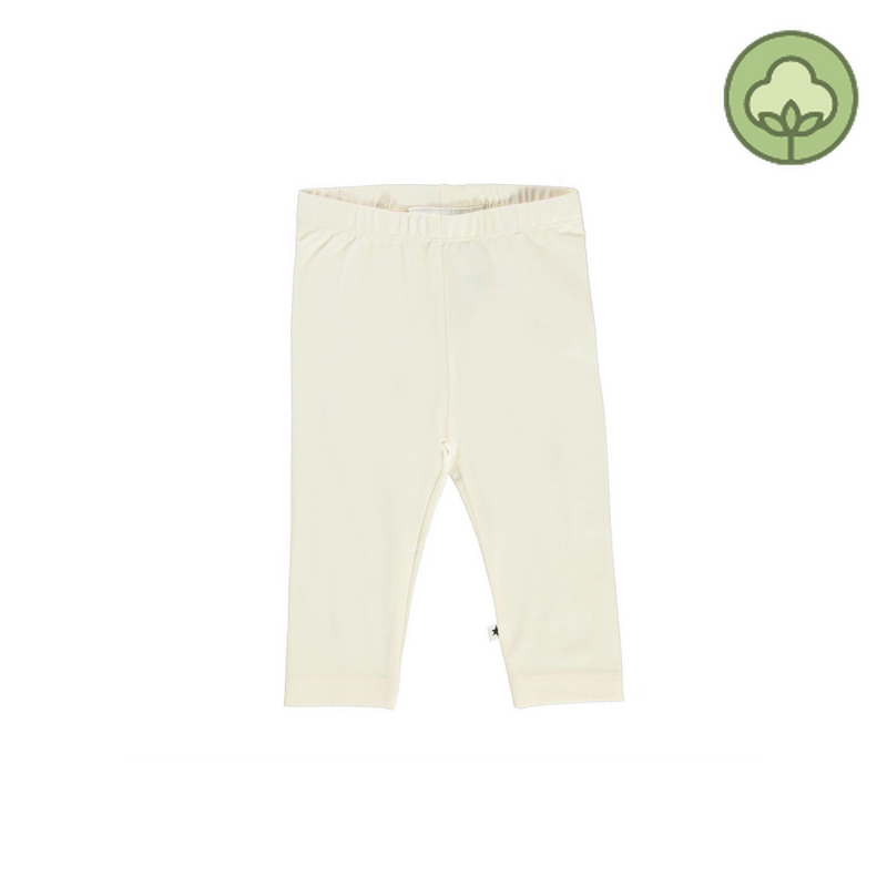 Molo Kids Baby Pearled Ivory Nette solid Leggings baby leggings Molo Kids   