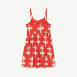 The Animals Observatory Red Geometrical Otter Dress - Crown Forever