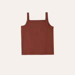 The Campamento Embroidery Brown Tank Top kids tops The Campamento   