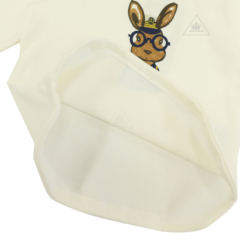 Petit Bateau Baby Boy LS Top With Bunny Graphic-Late Del