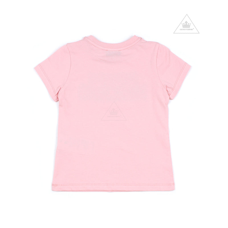 Moschino Kids Girls Short Sleeve T With Logo And Bear Graphics Pink