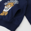 Moschino Kids Teddy Navy Blue Logo Hoodie kids hoodies Moschino   