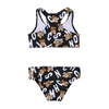 Moschino Kids Girls Black Teddy Bear Logo Bikini kids swimwear sets Moschino   