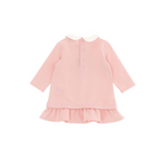 Moschino Baby Pink Bow Bear Ruffles Long Sleeve Dress kids dresses Moschino   