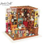 Hands Craft Sam's Study Room DIY Miniature Dollhouse Kit-DG102 kids crafts Hands Craft   
