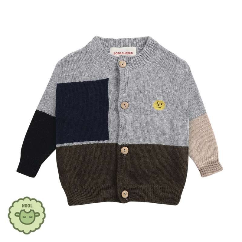 Bobo Choses Baby Geometric knitted cardigan
