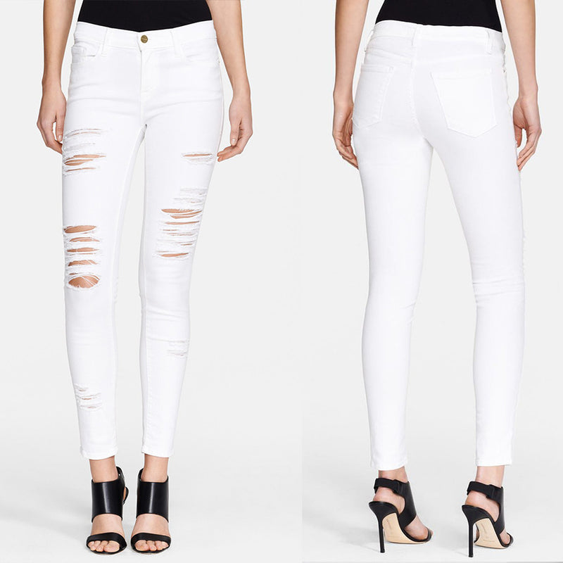 Genetic Denim Women's White Daphne Skinny Jeans Jeans Genetic Denim   