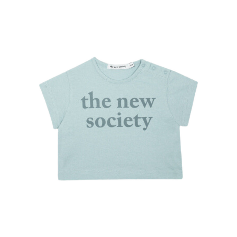 The New Society Logo Print Baby Tee Nebbia kids T shirts The New Society   