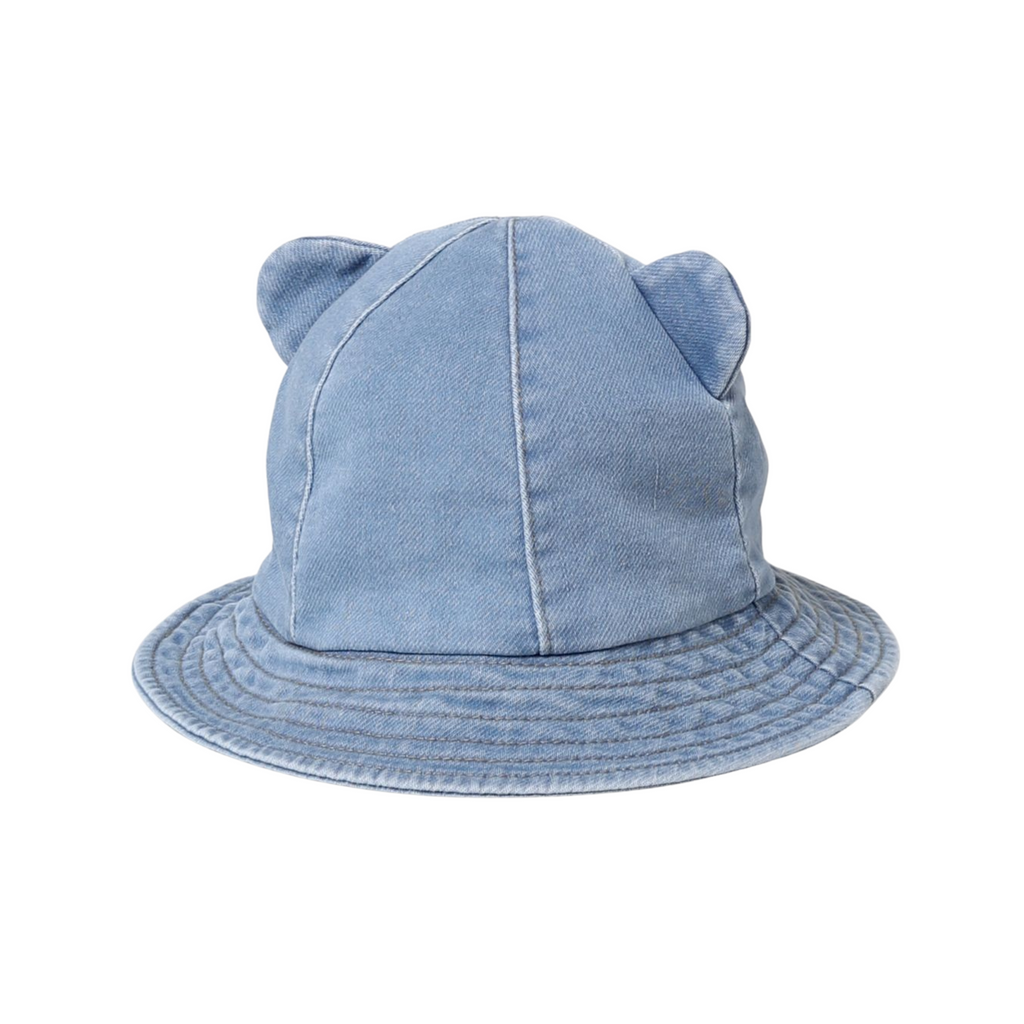 Moschino Baby Blue Denim Teddy Bear Sun Hat kids hats Moschino   