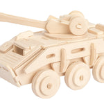 Hands Craft DIY 3D Wooden Puzzle 6 ct, Military Vehicles-JP2B6