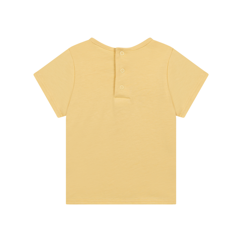 Chloé Kids Baby Girl Heart Logo T-Shirt Yellow baby T shirts Chloé Kids   