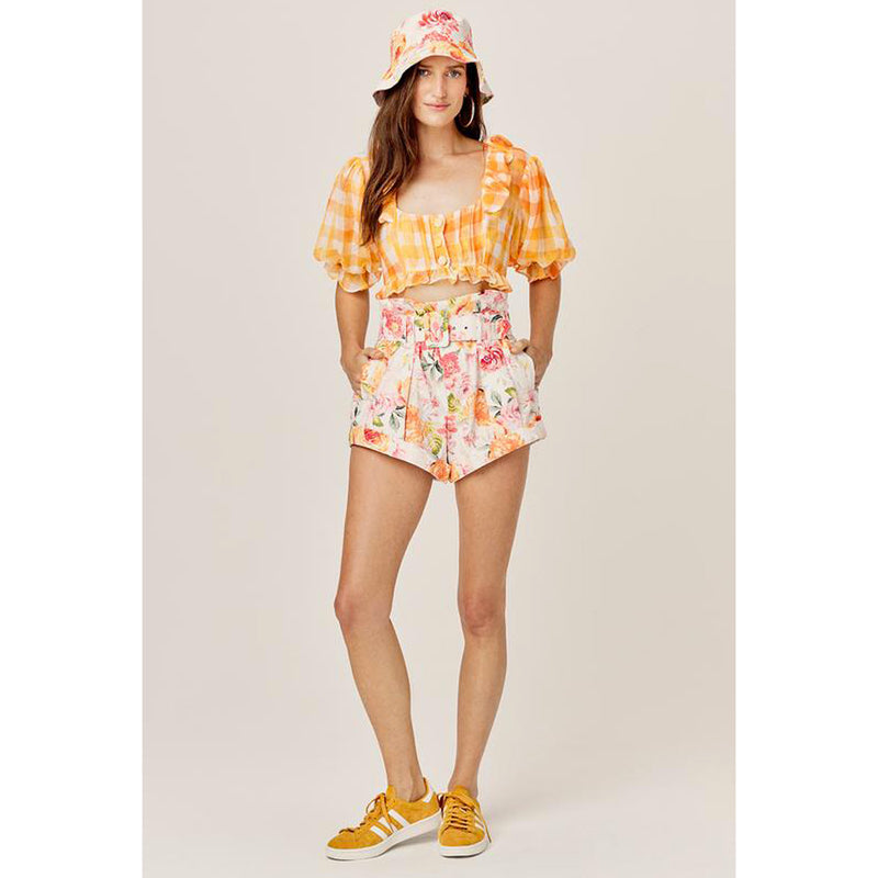 For Love and Lemons Mimosa Crop Top Shorts For Love and Lemons   