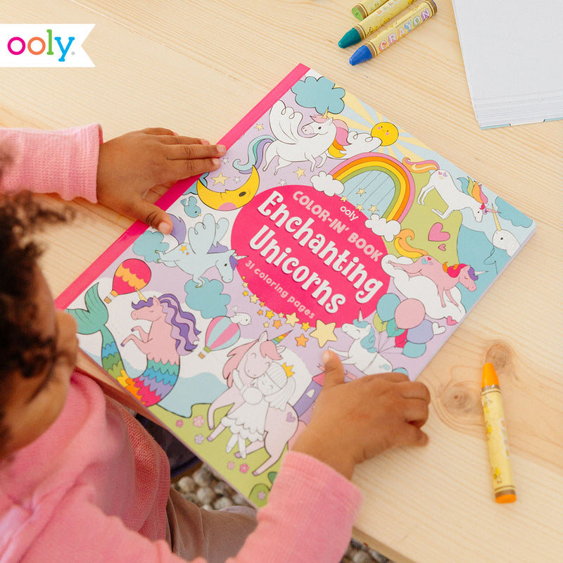 Ooly Color-in' Book: Enchanting Unicorns kids art+craft OOLY   