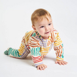 Bobo Choses Baby Crazy Lines All Over Fleece Overall baby bodysuit Bobo Choses   