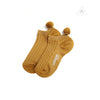 Collegien Chaussettes courtes brillantes à pompon - Moutarde De DIJ kids socks and tights Collegien   