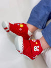 Miki House Logo Bunny Touch Strap Red Sneakers - Crown Forever