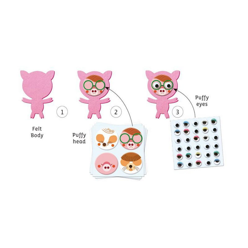 Djeco Petit Gift Sticker Kit I Love Animals kids art+craft Djeco   