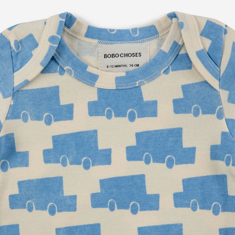 Bobo Choses Baby Cars All Over Overall baby bodysuit Bobo Choses   