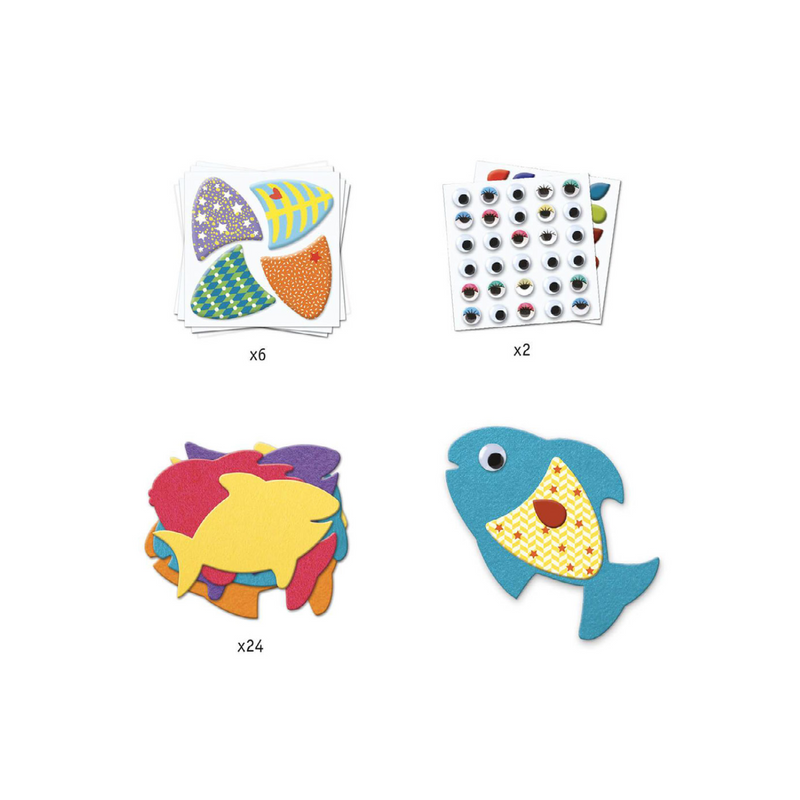 Djeco Petit Gift Sticker Kit I Love Fishes kids art+craft Djeco   